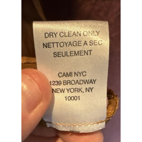 Cami NYC Womens Spaghetti Strap Lace Trim Silk Camisole Top Caramel Size XS - Picture 10 of 10